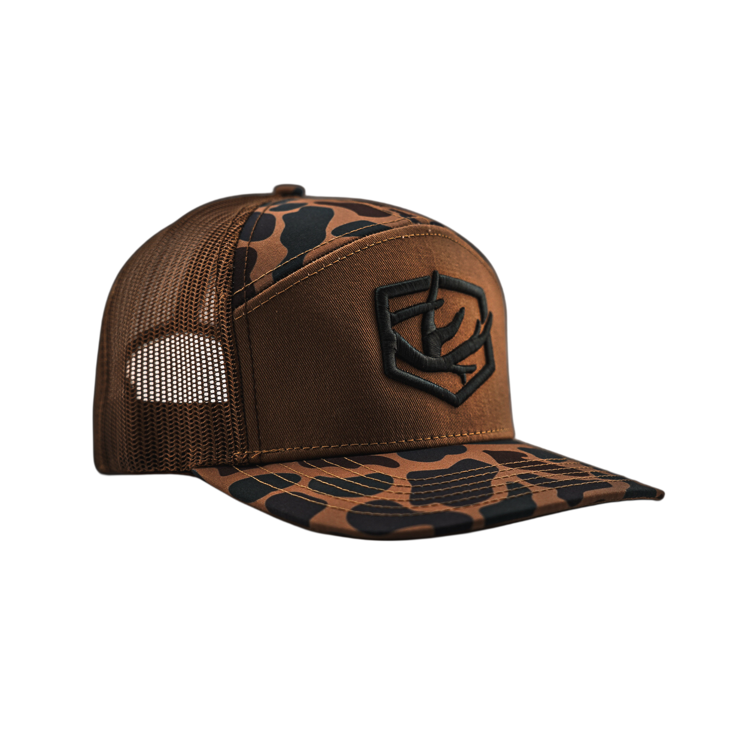 BACKWOODS OLD SCHOOL DELTA 7 PANEL TRUCKER W/ 3D EMBROIDERED LOGO – HAT